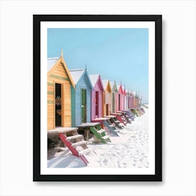 Beach Huts 5 Art Print