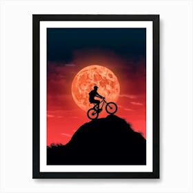 Mountain Biker On A Mountain Art Print