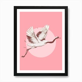 Crane In Flight Art Print