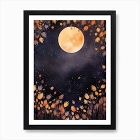 Moonlight In The Forest 4 Art Print