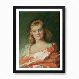 Portrait of Princess Wilhelmina (Tribute to Thérèse Schwartze) - 23-08-24 Art Print