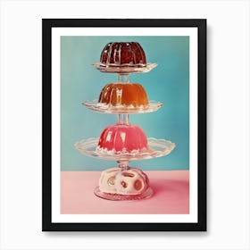 Jelly Dessert Platter Retro Collage 3 Art Print