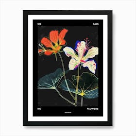 No Rain No Flowers Poster Nasturtium 3 Art Print