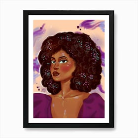 Afro Girl Art Print