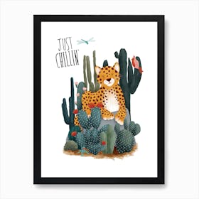 Jungle Chilling Jungle Leopard Fy Art Print