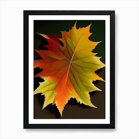 Sweet Gum Leaf Vibrant Inspired Art Print