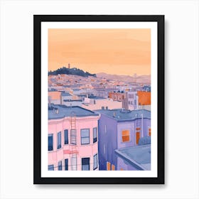 San Francisco Rooftops Morning Skyline 4 Art Print