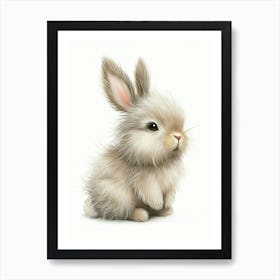 Jersey Wooly Rabbit Kids Illustration 1 Art Print