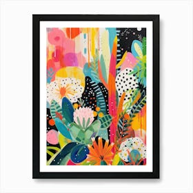 Trendy Abstract Maximalist Living Room Art Art Print