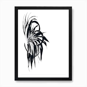 Black And White Feather Art Print
