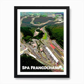Spa Francochamps, Circuit, Track, Art, Wall Print Art Print