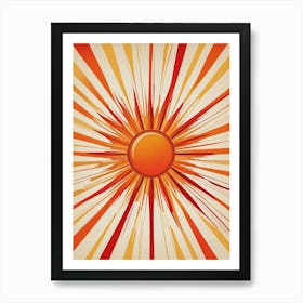 Retro Sunburst Art Print (1) Art Print