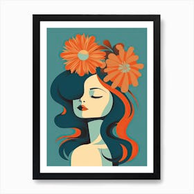 Bloom Body Woman Botanical 9 Art Print