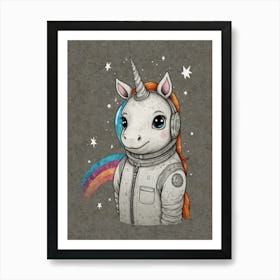 Unicorn Astronaut Art Print