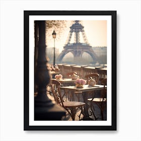 Paris Cafe At The Eiffel Tower 1 Art Print