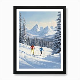 Nordic Ski Scene Art Print 0 Art Print