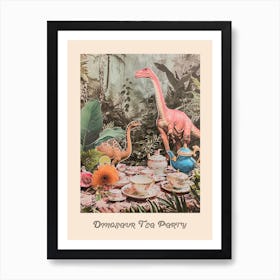 Dinosaur Tea Party Poster Art Print