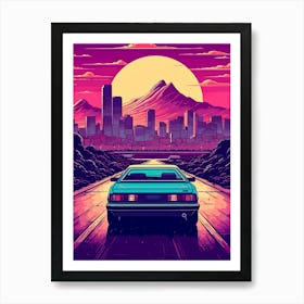 Retro Car Art Print