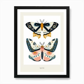 Colourful Insect Illustration Moth 35 Poster Art Print