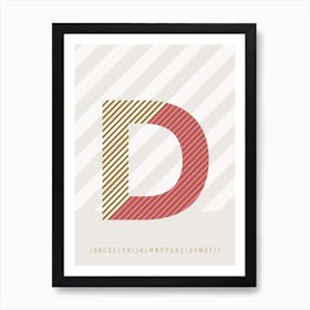 D Typeface Alphabet Art Print