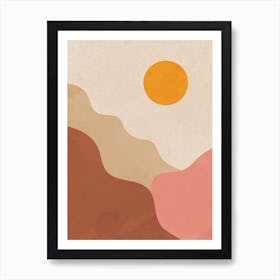 Mountain Simple Geometric Nordic Art Print