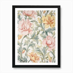 Floral Wallpaper 90 Art Print