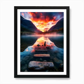 Sunrise In The Mountains 1 Art Print