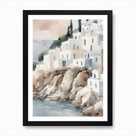 Seaside in Greece Art Print