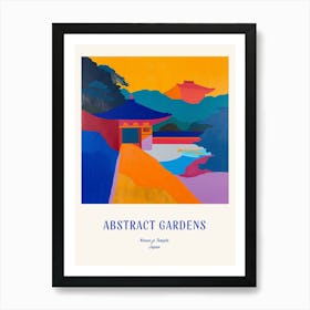 Colourful Gardens Ninna Ji Temple Japan 1 Blue Poster Art Print