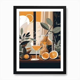 Dark And Stormy Cocktail Mid Century Modern 2 Art Print