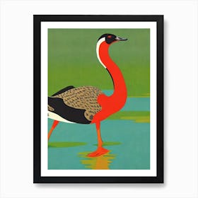 Canada Goose Midcentury Illustration Bird Art Print