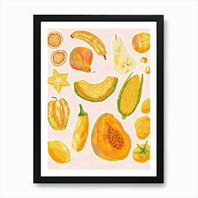 Yellow Fruits Art Print