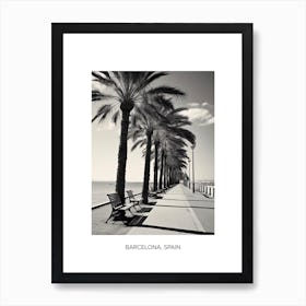 Poster Of Cannes, France, Photography In Black And White 1 Art Print