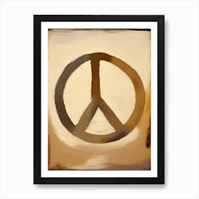 Peace Sign Symbol Abstract Painting Art Print