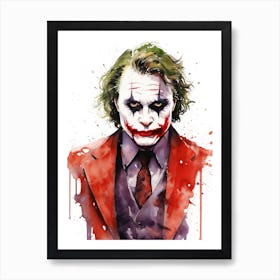 Joker Watercolor Art Print