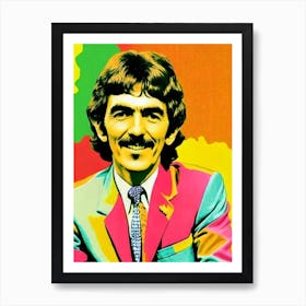 George Harrison Colourful Pop Art Art Print