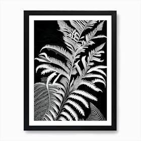 Tassel Fern Linocut Art Print