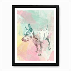 Miniature Bull Terrier Dogpastel Wat Art Print