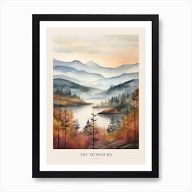 Autumn Forest Landscape The Trossachs Scotland 3 Poster Art Print