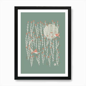 Song in the Meadow [green] Art Print