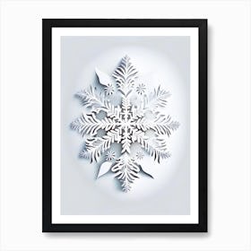 Nature, Snowflakes, Marker Art 4 Art Print