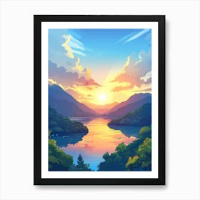 Sunset In The Mountains 57 Art Print