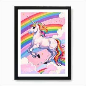 Unicorn In The Sky 25 Art Print