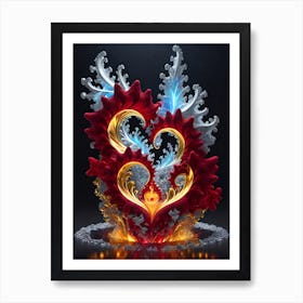 Heart Of Fire 1 Art Print