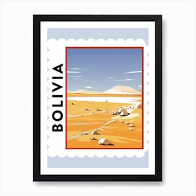 Bolivia 3 Travel Stamp Poster Art Print
