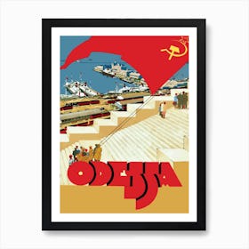 Odessa, Vintage Communist Travel Poster Art Print