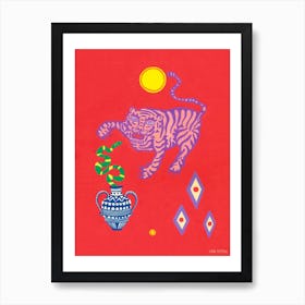 Tiger And Snake Art Print