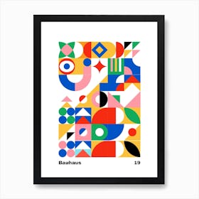 Geometric Bauhaus Poster 19 Art Print