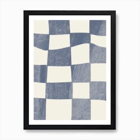 Checkerboard Blue Art Print