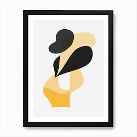 Abstract Edt Black Gold Art Print